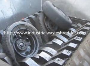 Wholesale Double Shaft Waste Tire Shredder , Industrial Truck Tire Shredding Machine from china suppliers