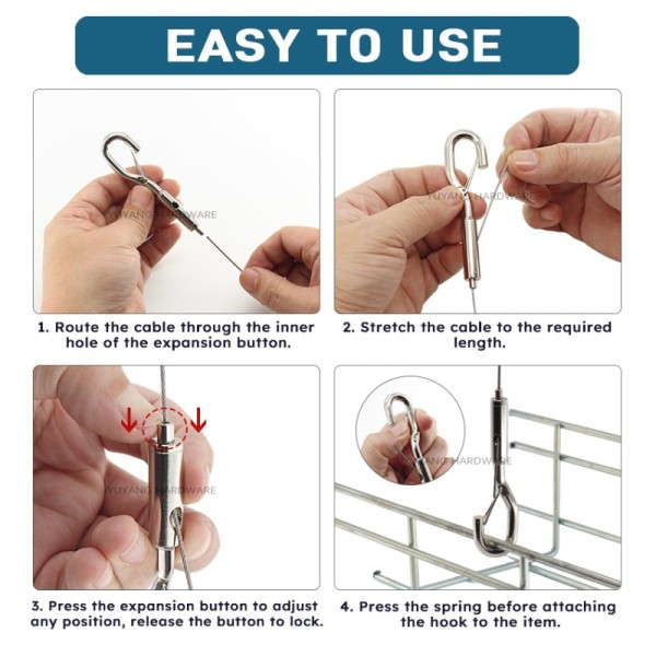 Hot Sale Lighting Accessories Cable Gripper Suspension Kit with Hook Cable Gripper for Lights