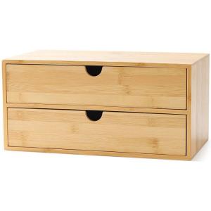 China Natural Organic Bamboo Cosmetic Storage Box Functional 12.99x7.48x6.26 Inch on sale