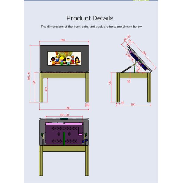 Manufacturer Wholesale 43-inch Multifunctional Entertainment Small Green Early Education Touch Screen Conference Table