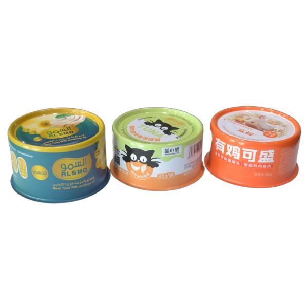 65.3mm Diameter Round Tin Cans Adjustable 60ml 85ml 100ml Capacities Circular Tin Containers