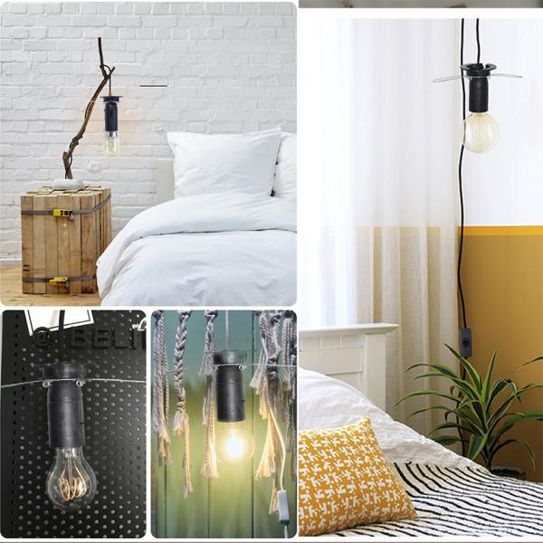 UK Plug E14 Salt Lamp Power Cord with 303 Switch 1.2M