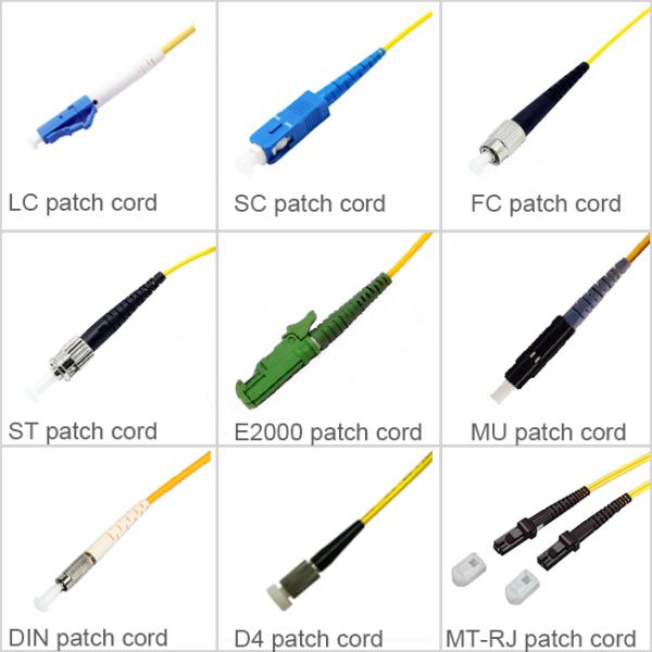 Fiber Optic Patch cable SC LC FC ST Simplex Duplex SM 9 / 125 OM1 OM2 OM3 OM4 OM5 OFNR OFNP LSZH PVC