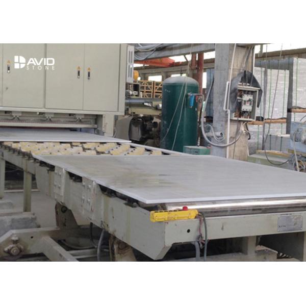 White Marble Stone Slab With Gray Patterns For Countertops / Floors