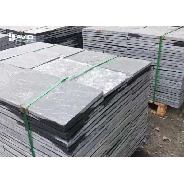 Grey Natural Slate Stone Tile For Floor / Exterior Wall Moisture Proof Wind Resistant