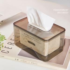 Wholesale Rectangle Clear Kleenex Holder Clear Acrylic Tissue Box Cover Organization from china suppliers