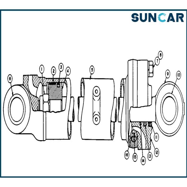 C.A.T CA6J5816 6J-5816 6J5816 Tilt Cylinder Seal Kit For Wheel Loader 930