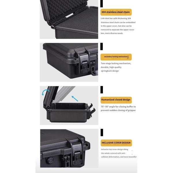 450x360x190mm IP67 Waterproof Tool Storage Case with 428x362x176mm Inner Size and 2.65KG Weight