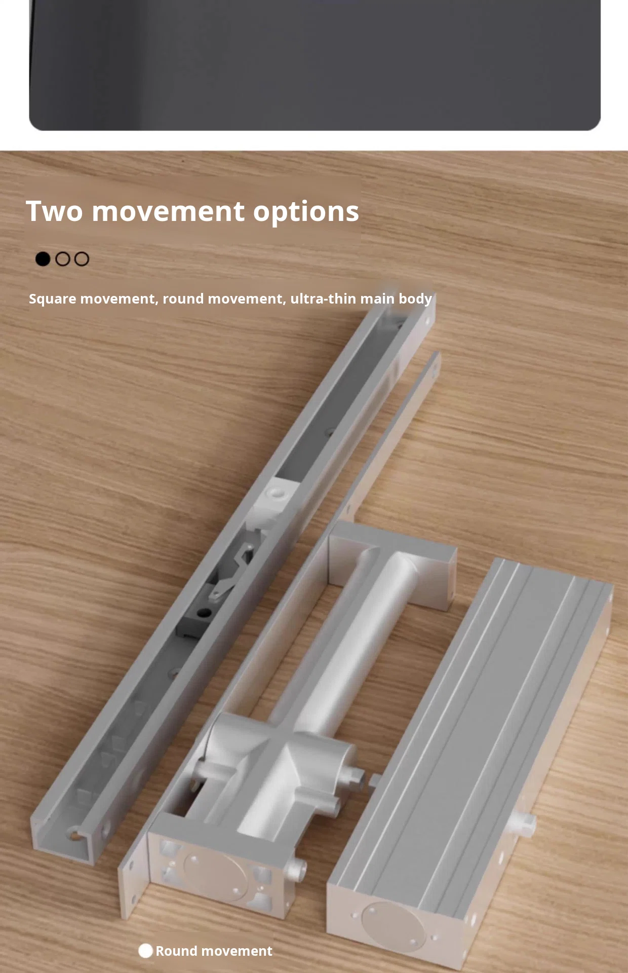 Modern Invisible Hidden Door Closer Hydraulic Buffer Automatic Closing Concealed Installation Sliding Door Hotel Guesthouse