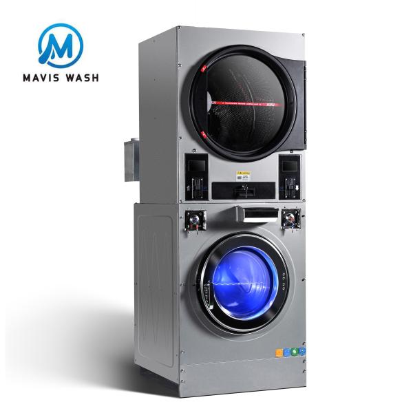 Stack Washer Dryer 15kg 20kg Double Dryer Gas Electric Heating Hotel Laundromat Washing Machines and Drying Machines