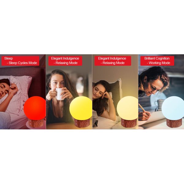 630nm Red Light Therapy Lamp with Adjustable Color Temperature and Timer Function for Comfortable Sleep