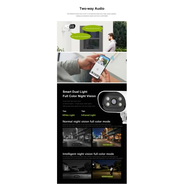 Night Visibility WiFi Security Camera Wireless G-128G TF Card IP CCTV Security Camera