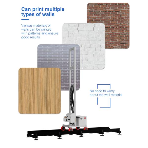 Portable UV Flatbed Printing Machine 2 In 1 Wall And Floor Printer With Tracks