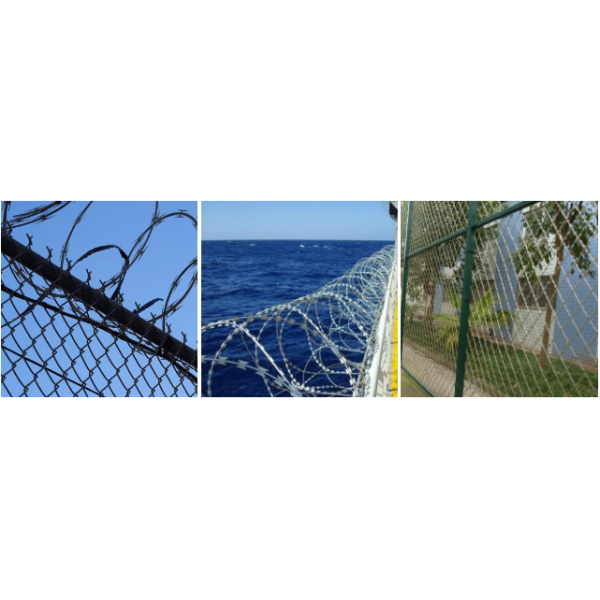 Hot Dipped Galvanized Security Barbed Wire BTO22 450mm X 10 Kg Per Roll