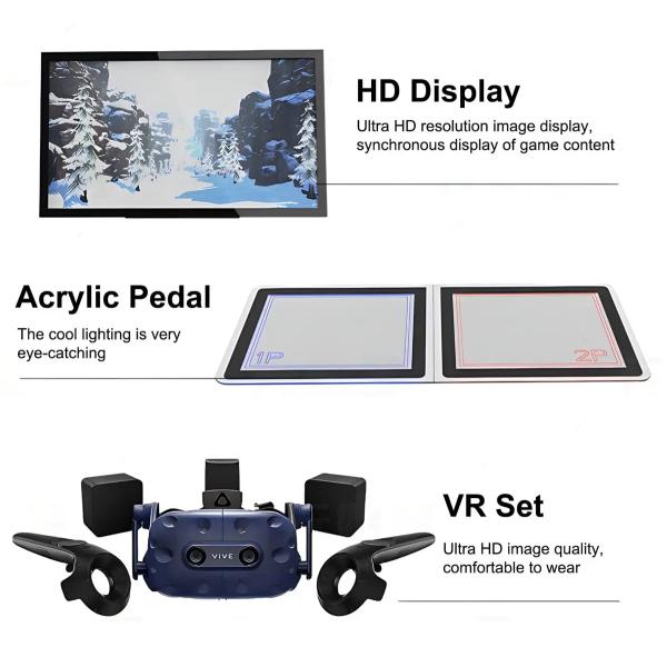 Development VR System Easy Operate VR Shooting Game Machine with Max Capacity 600kg