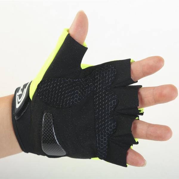 Plain Waterproof Riding Gloves Half Finger Nylon Reflective Traffic Control Gloves