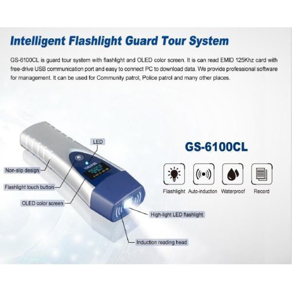 OLED Induction Guard Tour Patrol System Reader For Checkpoint Tag