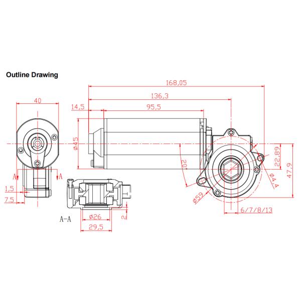 MT007 Electric Lifting Desk Motor Rapid Response Silent Smooth Operation