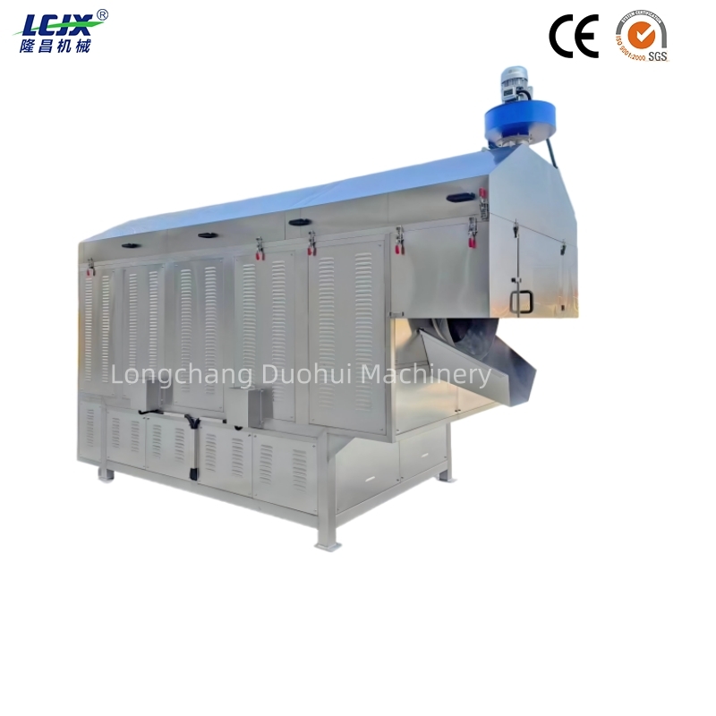 Industrial Shrimp Sticks Potato Chips Prawn Crackers Puffed Snack Roaster Machine