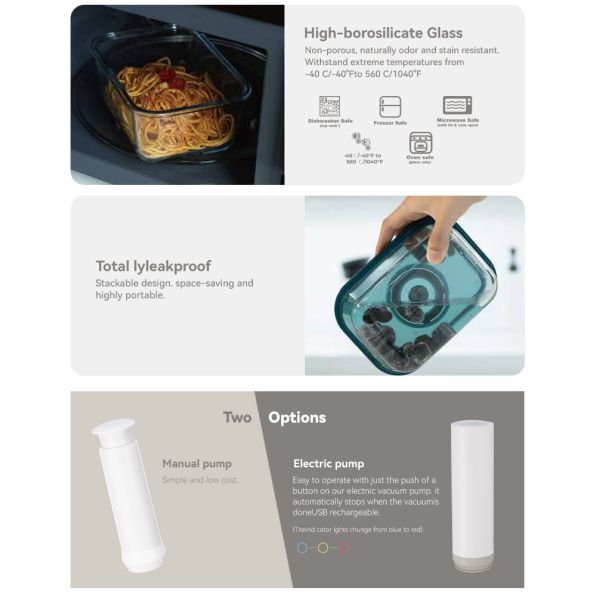Stackable glass airtight food storage containers with visual harmony for Home Organization & Space-Saving Brands