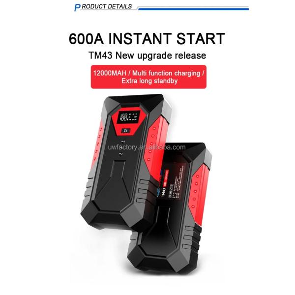 12v Portable Jump Starter For Rechargeable Batteries 28000mAh Multi-Function Power Bank With AC400V Rated Output Voltage