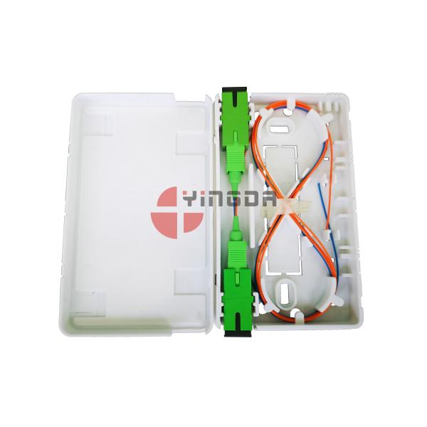 White 2SC Mini Roseta Fiber Termination Box 2 Port Wall Mounted ABS+PC Alloy OTB ODB