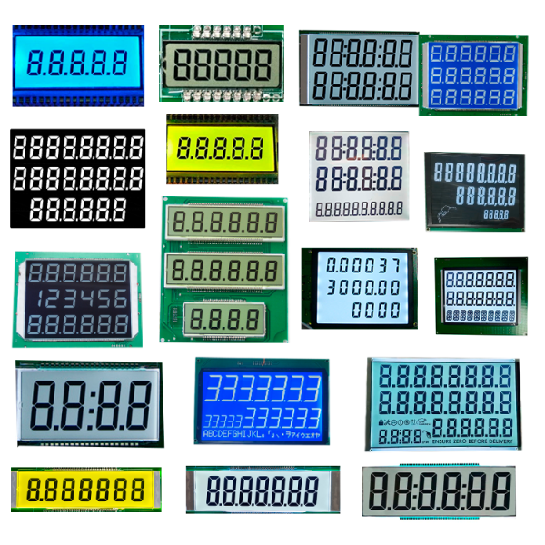 customized 4 digit lcd panel tn positive lcd display transflective with blue backlight lcd screen for counter