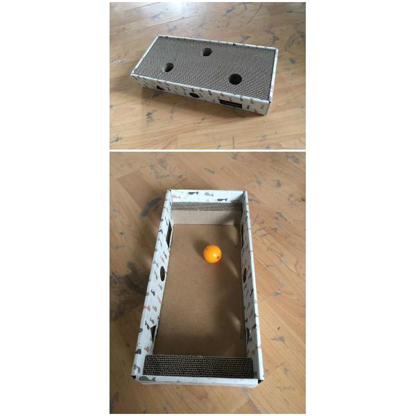 Square Shaped Cardboard Cat Toys Corrugated , Cat Exercise Toys Light Weight