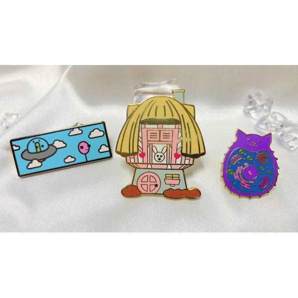 Blue Offset Printing Personalized Lapel Pins 3D Company Logo Pins