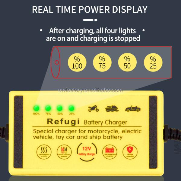 12V/24V Output Intelligent Fast Power Charging Lead Acid AGM GEL Battery Charger with Full Automatic Charging Capability