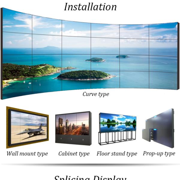 Cinema 4 Screen Super Narrow Bezel Video Wall 2X2 WIFI LAN 3G 4G Optional