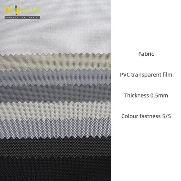 Windows Patio Zip Track Blinds Clear Windproof Roller Blinds