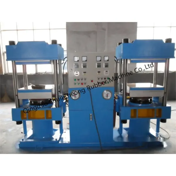 Automatic Grade Vertical Structure Heating Press Duplex Curing Machine for Car Foot Mat Making