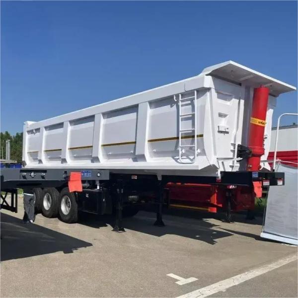Truck Trailer 3 Axle 4 Axle Tipping Tipper Rear Dump Truck Semi Trailer For Construction