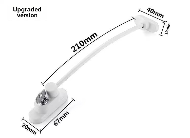 Modern Durable Security Steel Window Restrictor Lock Type N/M Casement Windows/Doors Screw Installation 1-Year Warranty Model