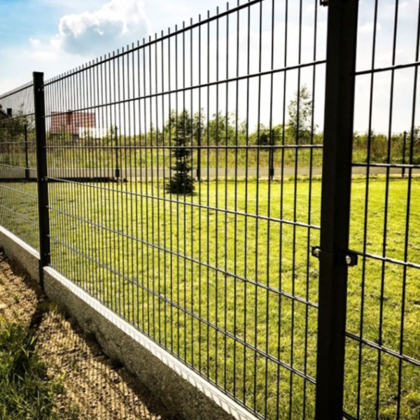 Twin Rail Double Wire Fence Panel Vertical Rod Security System