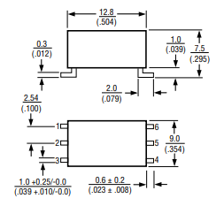 Shareway Surface Mount Line Matching Tranformer cross to SM-LP-5001 used for Modems