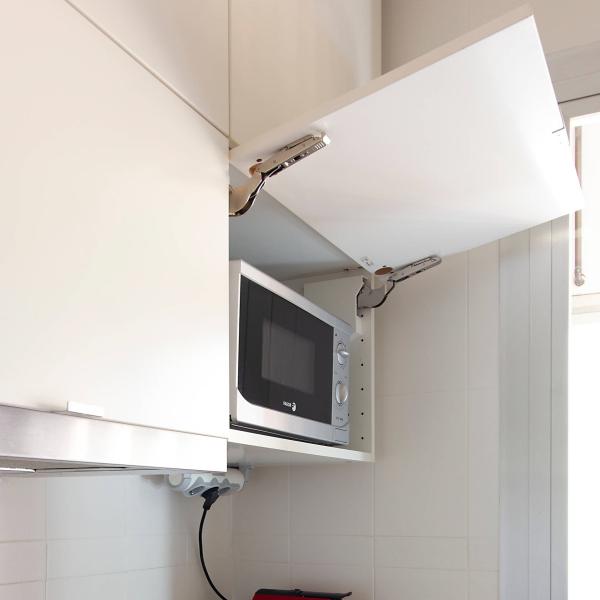 Matte White Plain Kitchenette Melamine Kitchen Cabinet All In One Small