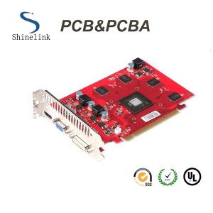 Wholesale 2.0mm Gold finger oem circuit boards pcba pcb assembly with Red soldermask from china suppliers