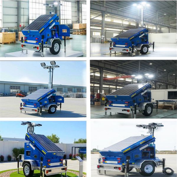 Solar Light Tower Working Temperature -20℃-60℃ Mobile Lighting Tower Hydraulic Light Tower