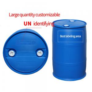 Wholesale Open Top 200L Black Plastic Barrel Drum With Lid For Chemical Waste Disposal from china suppliers