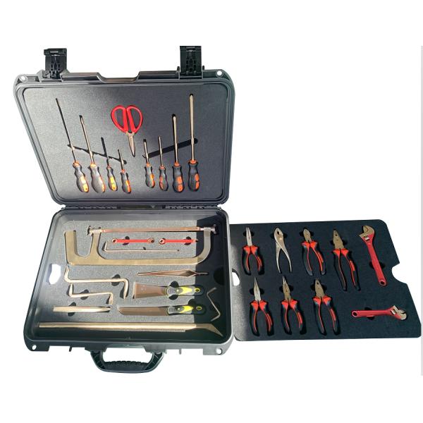 36 - Piece Non Magnetic Tool Kit / Non Sparking Tools With Rugged Duty Case