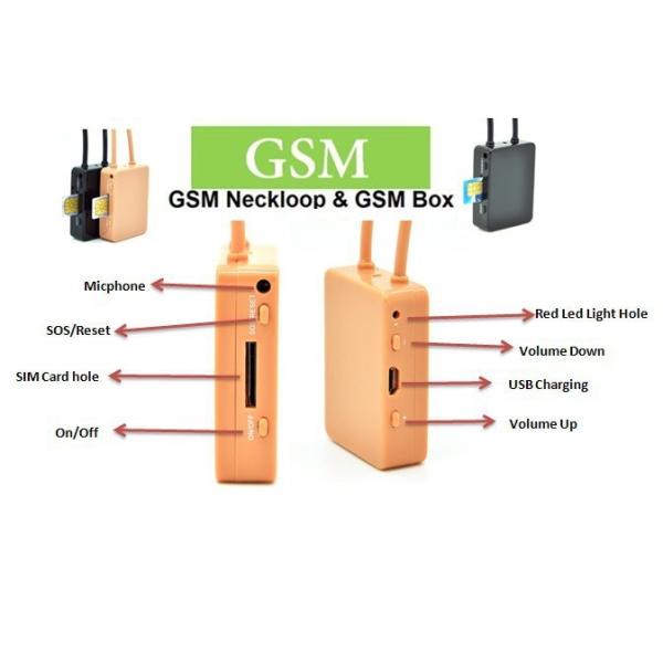 4.5 Watt Powerful GSM Box Neckloop with Black Megntic mini micro earpiec Spy Wireless GSM Locket With Nano Earpiece Set