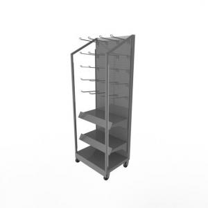 China Full Size Retail Store Display Fixtures , Free Standing Display Racks With Wheels on sale