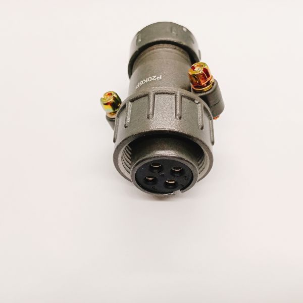 P16 connectors P16K4P 2-Pin Jack Female Socket Waterproof Connector with IP68 Rating, Gold-Plated Terminals, and Aluminum Alloy Casing