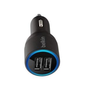 Buy cheap 2port USB Car Charger mini Car Charger 2.1 A 10W Blu-ray USB Charger Black from wholesalers