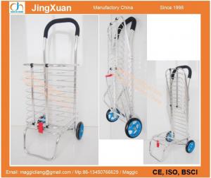 Wholesale RE1111L Aluminum shopping trolley,Portable Folding Shopping Grocery Basket Cart Trolley Tr from china suppliers