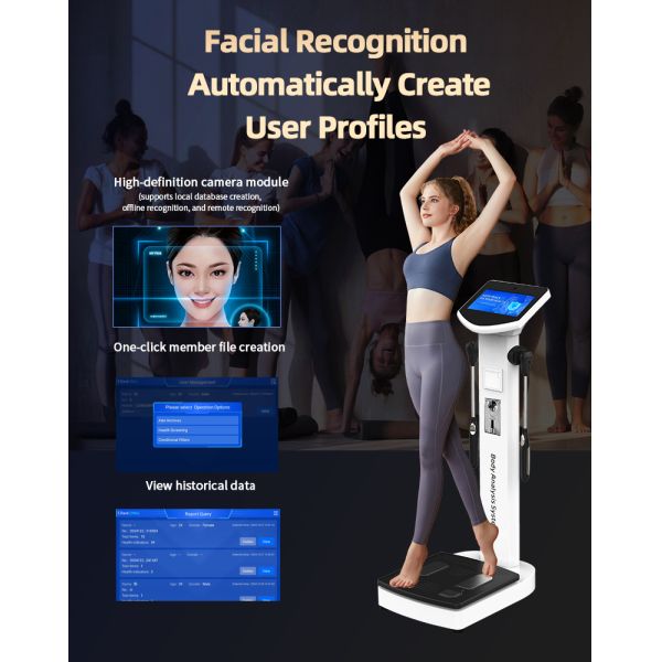 Gym Use Full Body Analyzer Body Scanner Analyzer Scanner Machine Human Composition Measurement Fat Analyse