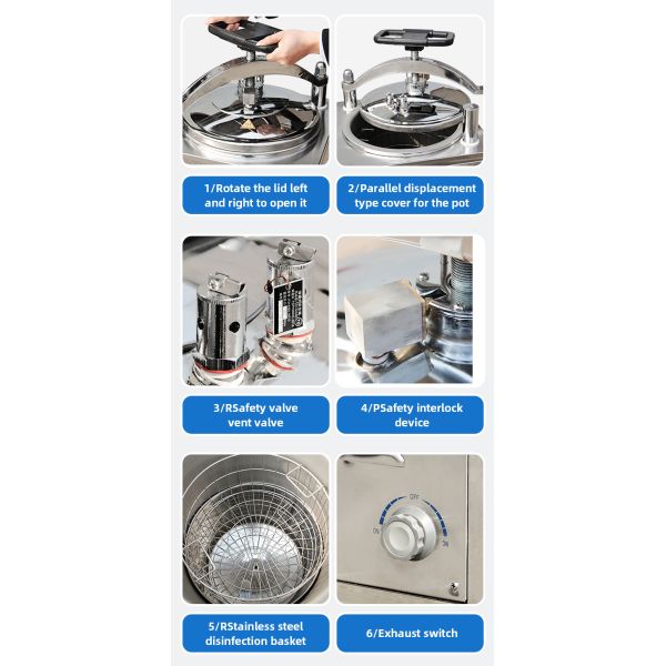 30L 50L 75L 100L 150L Composite Retort Autoclave Machine for Food Pouch