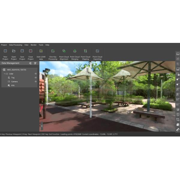 Point Cloud Process Software For Handheld SLAM Laser Scanner